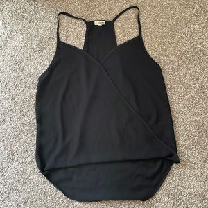 Spaghetti strap, sheer black top (size L)